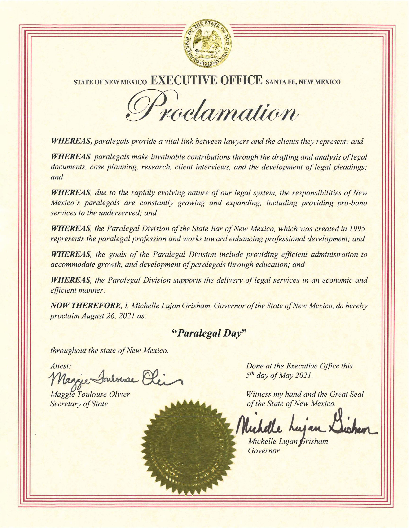 Executive Proclamation