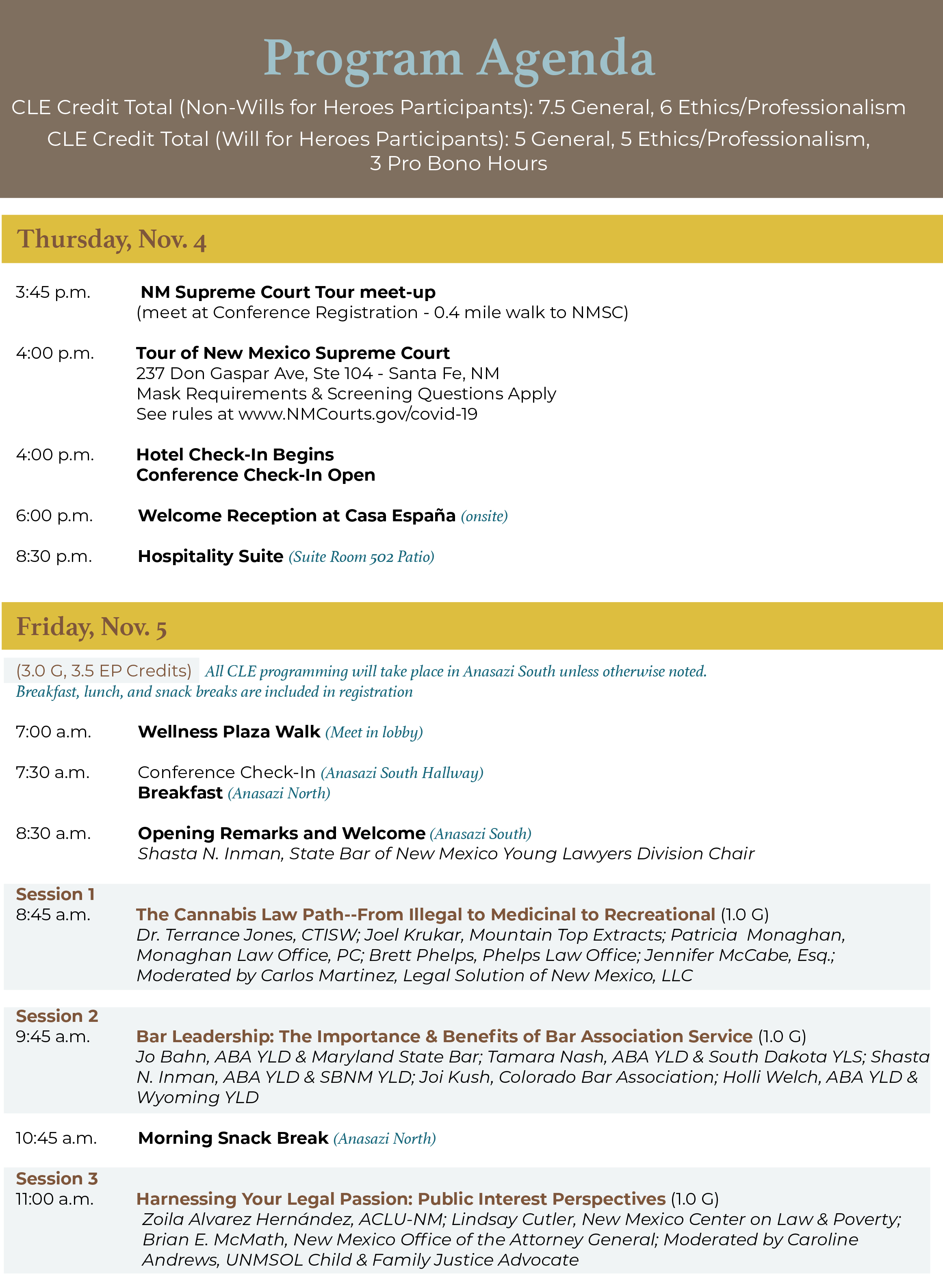Agenda and Speakers