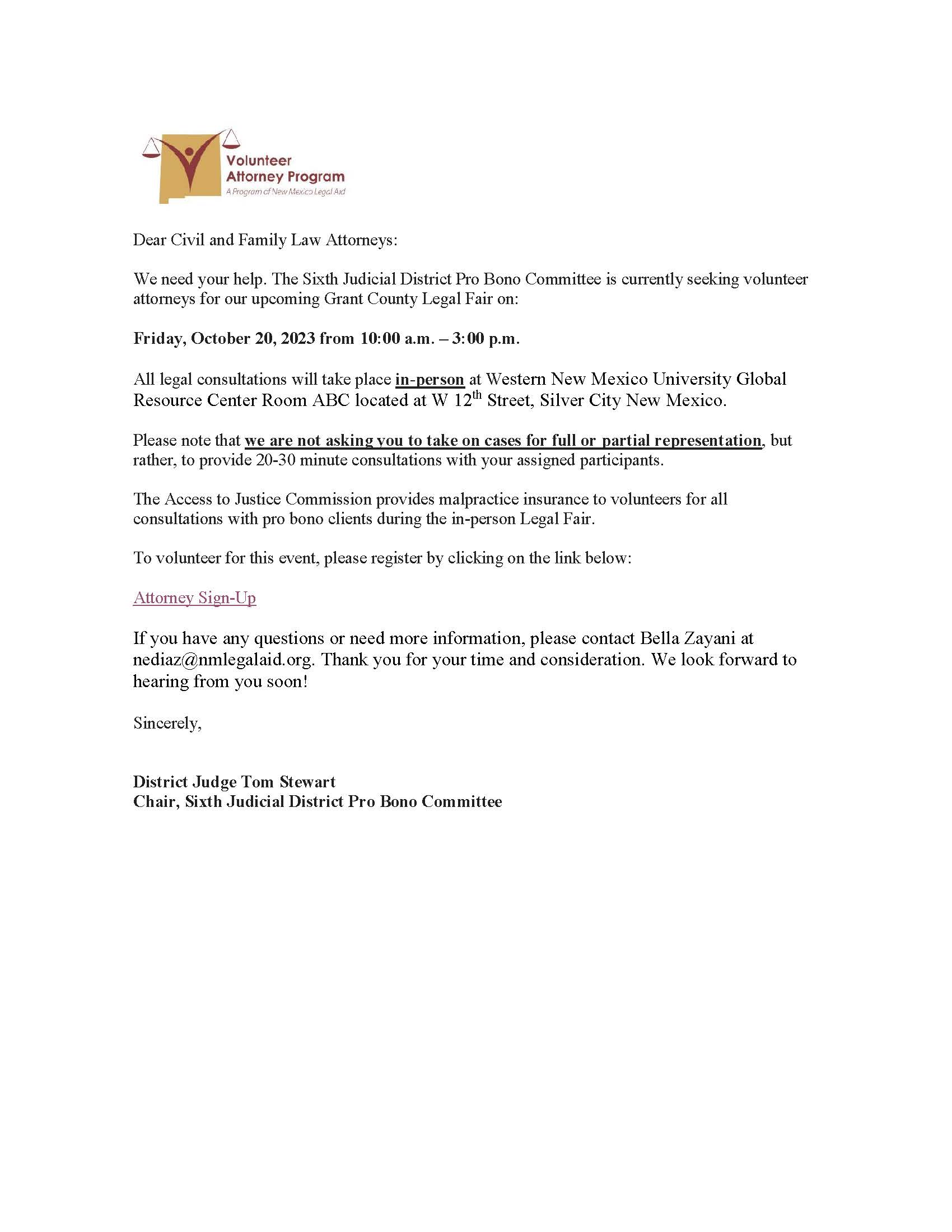 New Mexico Legal Aid Pro Bono